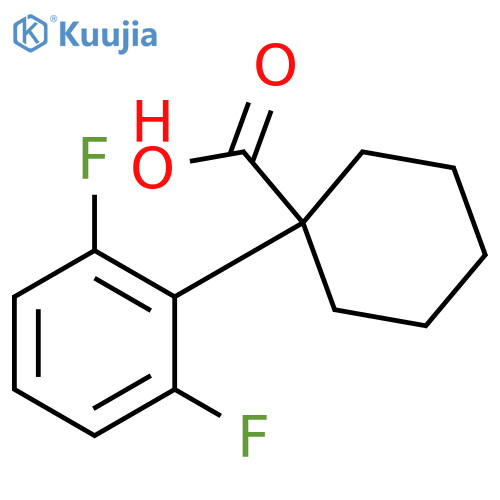1-(2,6-difluorophenyl)cyclohexane-1-carboxylic acid structure