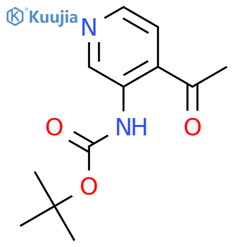 tert-Butyl (4-acetylpyridin-3-yl)carbamate structure