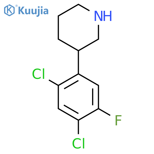 3-(2,4-Dichloro-5-fluorophenyl)piperidine structure