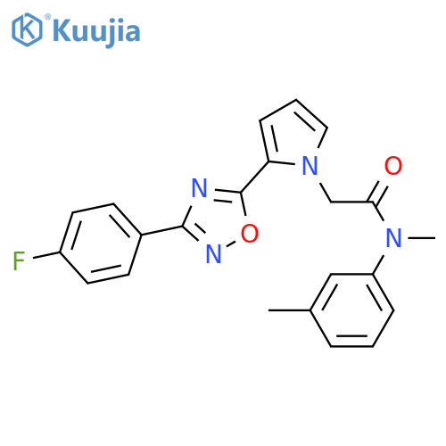 2-{2-[3-(4-fluorophenyl)-1,2,4-oxadiazol-5-yl]-1H-pyrrol-1-yl}-N-methyl-N-(3-methylphenyl)acetamide structure