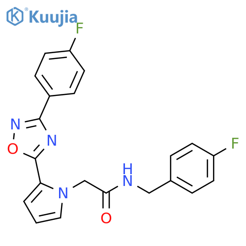 2-{2-[3-(4-fluorophenyl)-1,2,4-oxadiazol-5-yl]-1H-pyrrol-1-yl}-N-[(4-fluorophenyl)methyl]acetamide structure