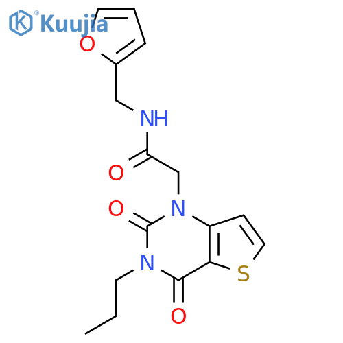 2-{2,4-dioxo-3-propyl-1H,2H,3H,4H-thieno[3,2-d]pyrimidin-1-yl}-N-[(furan-2-yl)methyl]acetamide structure