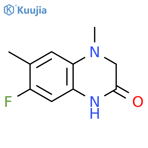 7-fluoro-4,6-dimethyl-1,2,3,4-tetrahydroquinoxalin-2-one structure