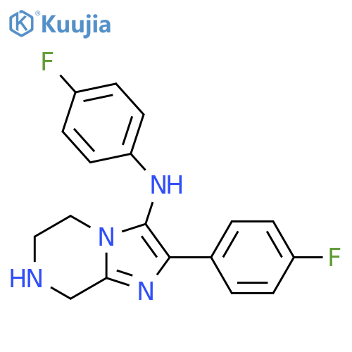 N,2-Bis(4-fluorophenyl)-5,6,7,8-tetrahydroimidazo[1,2-a]pyrazin-3-amine structure
