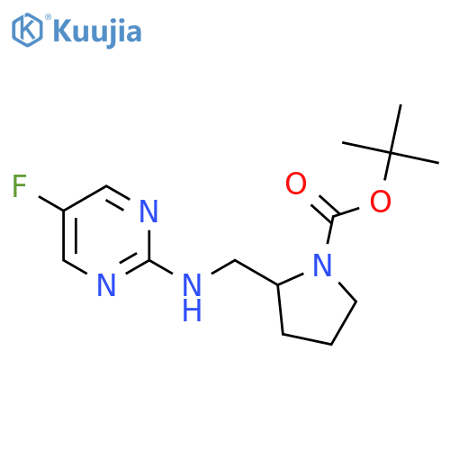 2-[(5-Fluoro-pyrimidin-2-ylamino)-methyl]-pyrrolidine-1-carboxylic acid tert-butyl ester structure