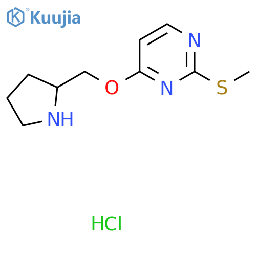2-Methylsulfanyl-4-(pyrrolidin-2-ylmethoxy)-pyrimidine hydrochloride structure