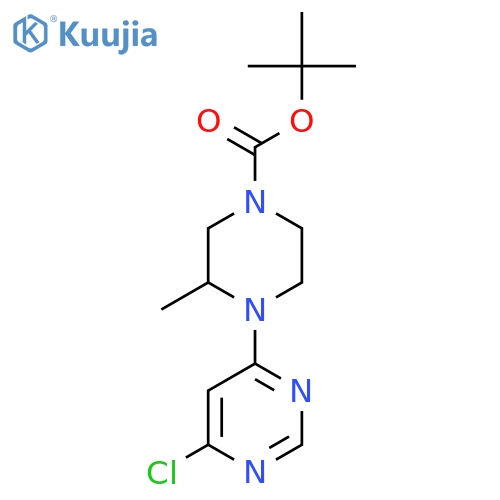4-(6-Chloro-pyrimidin-4-yl)-3-methyl-piperazine-1-carboxylic acid tert-butyl ester structure