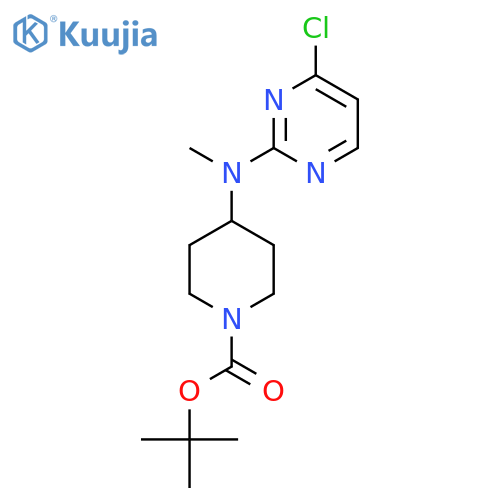 Tert-butyl 4-((4-chloropyrimidin-2-yl)(methyl)amino)piperidine-1-carboxylate structure