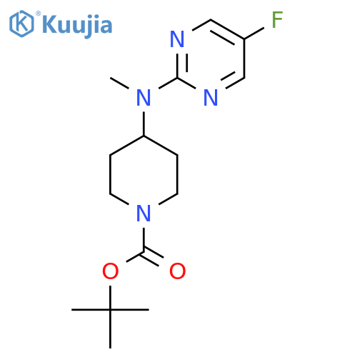 4-[(5-Fluoro-pyrimidin-2-yl)-methyl-amino]-piperidine-1-carboxylic acid tert-butyl ester structure