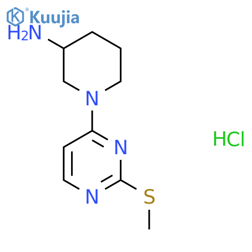 1-(2-Methylsulfanyl-pyrimidin-4-yl)-piperidin-3-ylamine hydrochloride structure