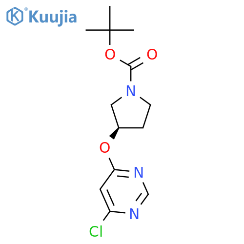 (R)-tert-Butyl 3-((6-chloropyrimidin-4-yl)oxy)pyrrolidine-1-carboxylate structure