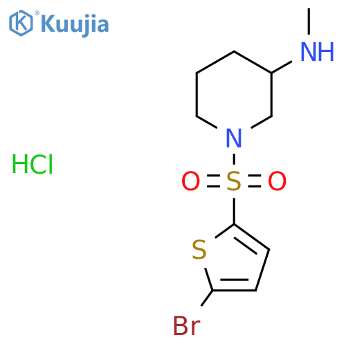 [1-(5-Bromo-thiophene-2-sulfonyl)-piperidin-3-yl]-methyl-amine hydrochloride structure