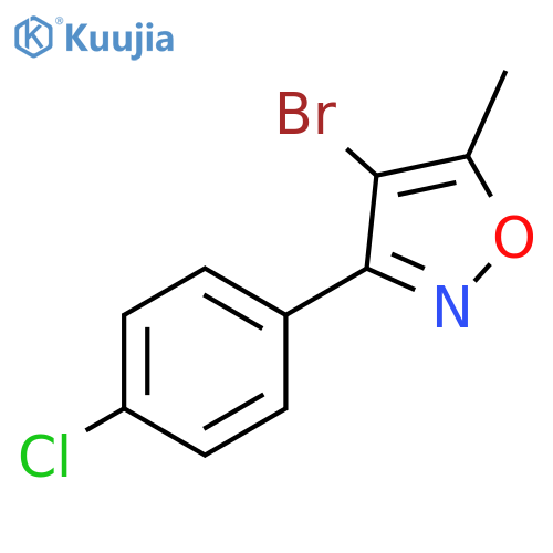 4-bromo-3-(4-chlorophenyl)-5-methyl-1,2-oxazole structure