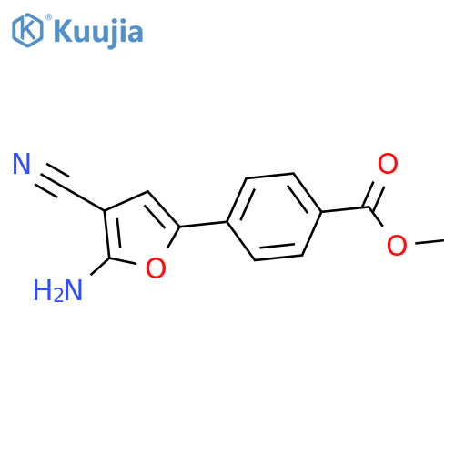 Methyl 4-(5-amino-4-cyanofuran-2-yl)benzoate structure