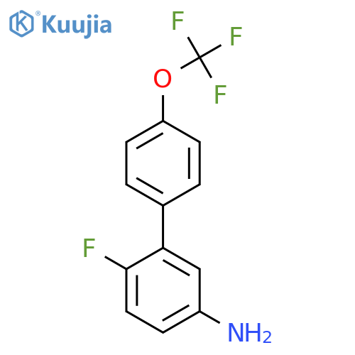 3-Amino-6-fluoro-4'-(trifluoromethoxy)biphenyl structure