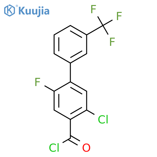 5-Chloro-2-fluoro-3'-(trifluoromethyl)biphenyl-4-carbonyl chloride structure
