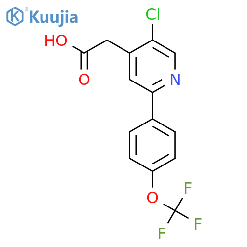5-Chloro-2-(4-(trifluoromethoxy)phenyl)pyridine-4-acetic acid structure