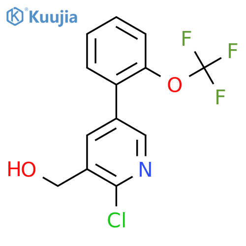 2-Chloro-5-(2-(trifluoromethoxy)phenyl)pyridine-3-methanol structure
