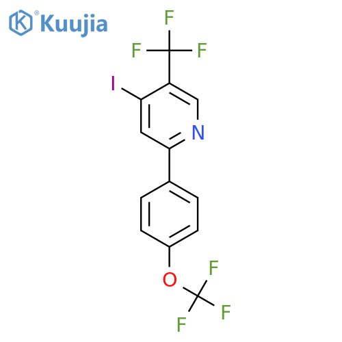4-Iodo-2-(4-(trifluoromethoxy)phenyl)-5-(trifluoromethyl)pyridine structure