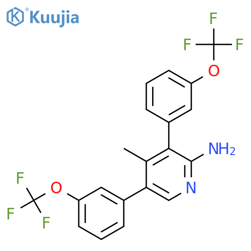 2-Amino-4-methyl-3,5-bis(3-(trifluoromethoxy)phenyl)pyridine structure
