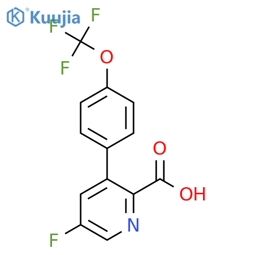 5-Fluoro-3-(4-(trifluoromethoxy)phenyl)picolinic acid structure