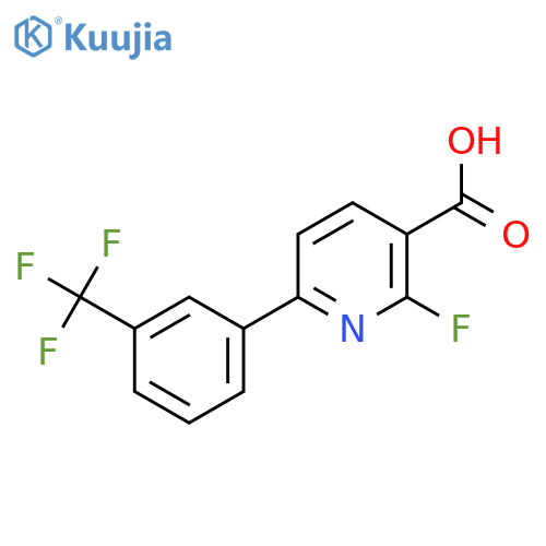 2-Fluoro-6-(3-(trifluoromethyl)phenyl)nicotinic acid structure