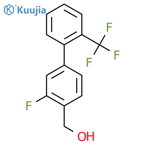 3-Fluoro-2'-(trifluoromethyl)biphenyl-4-methanol structure