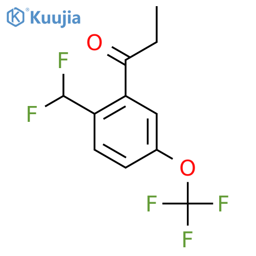 2'-(Difluoromethyl)-5'-(trifluoromethoxy)propiophenone structure