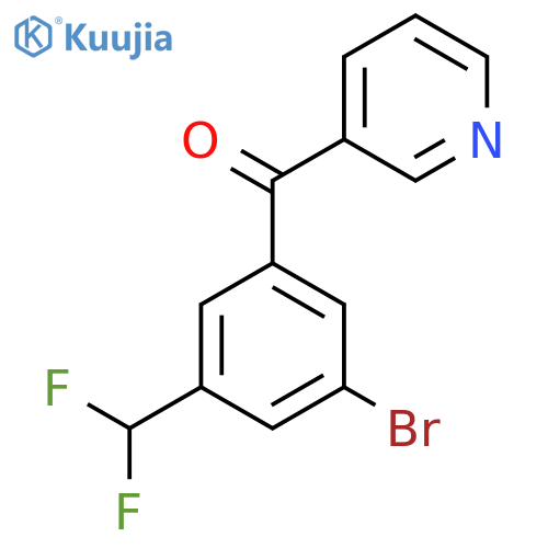 3-(3-Bromo-5-(difluoromethyl)benzoyl)pyridine structure