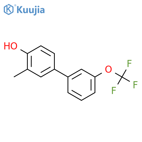 2-methyl-4-[3-(trifluoromethoxy)phenyl]phenol structure