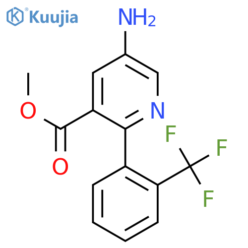 Methyl 5-amino-2-(2-(trifluoromethyl)phenyl)nicotinate structure