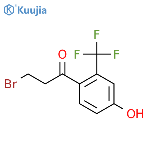 3-Bromo-4'-hydroxy-2'-(trifluoromethyl)propiophenone structure