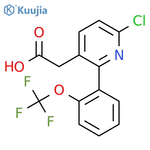 6-Chloro-2-(2-(trifluoromethoxy)phenyl)pyridine-3-acetic acid structure