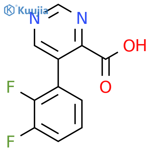 5-(2,3-Difluorophenyl)pyrimidine-4-carboxylic acid structure