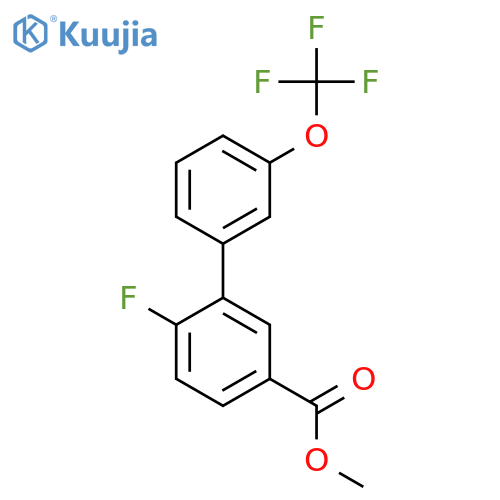 Methyl 6-fluoro-3'-(trifluoromethoxy)biphenyl-3-carboxylate structure