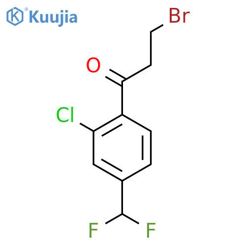 3-Bromo-2'-chloro-4'-(difluoromethyl)propiophenone structure
