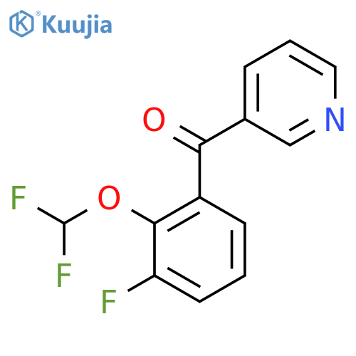 3-(3-Fluoro-2-(difluoromethoxy)benzoyl)pyridine structure