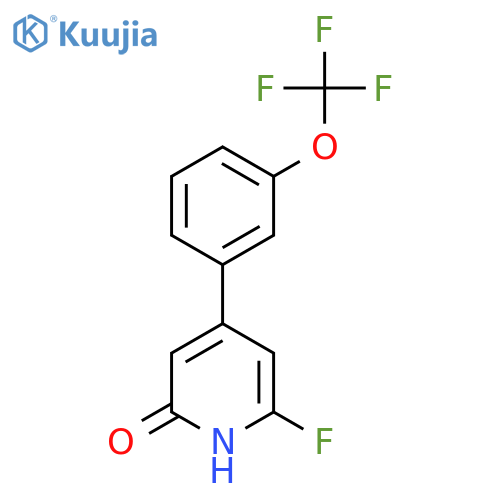 6-Fluoro-2-hydroxy-4-(3-(trifluoromethoxy)phenyl)pyridine structure