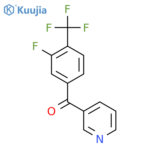 3-(3-Fluoro-4-(trifluoromethyl)benzoyl)pyridine structure
