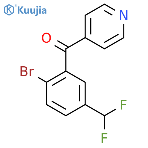 4-(2-Bromo-5-(difluoromethyl)benzoyl)pyridine structure