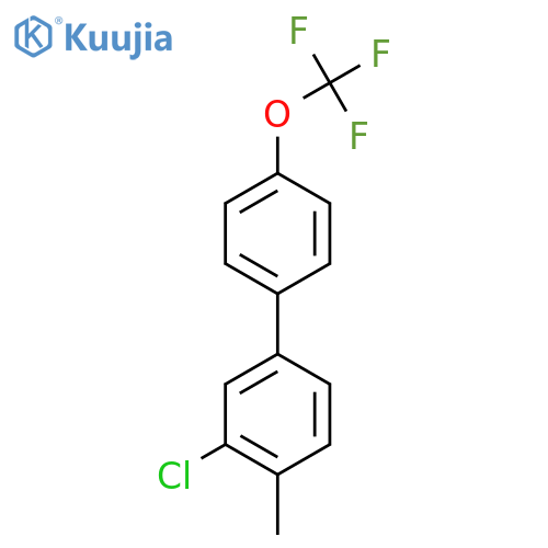 3-Chloro-4-methyl-4'-(trifluoromethoxy)biphenyl structure