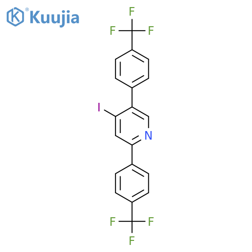 2,5-Bis(4-(trifluoromethyl)phenyl)-4-iodopyridine structure