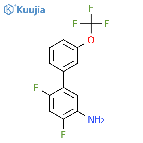3-Amino-4,6-difluoro-3'-(trifluoromethoxy)biphenyl structure