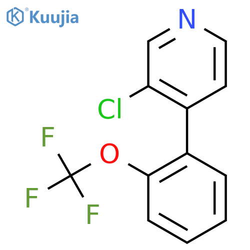 3-Chloro-4-(2-(trifluoromethoxy)phenyl)pyridine structure