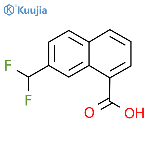 2-(Difluoromethyl)naphthalene-8-carboxylic acid structure