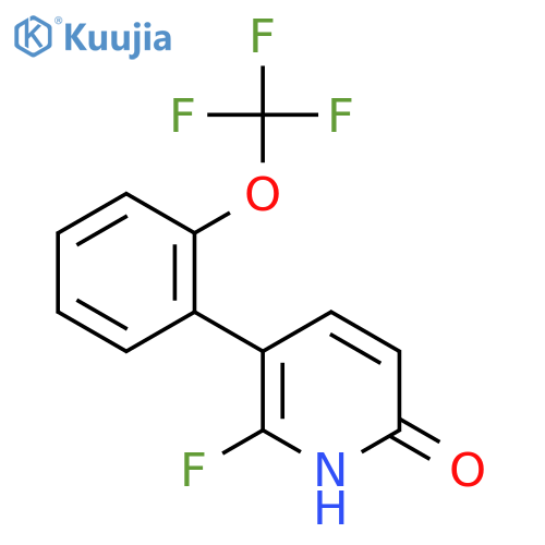 2-Fluoro-6-hydroxy-3-(2-(trifluoromethoxy)phenyl)pyridine structure
