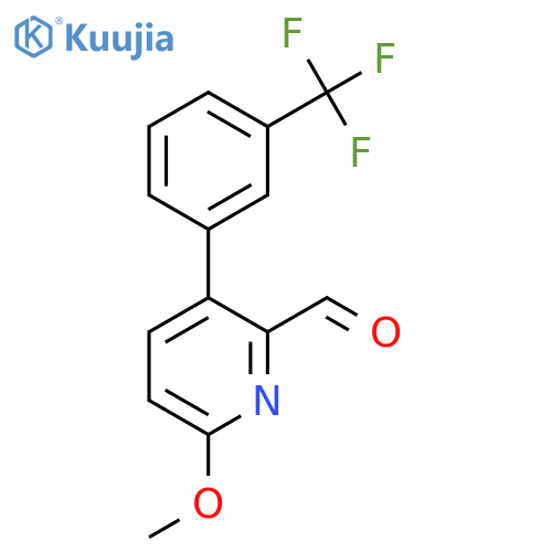 6-Methoxy-3-(3-(trifluoromethyl)phenyl)picolinaldehyde structure