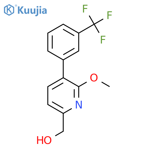 2-Methoxy-3-(3-(trifluoromethyl)phenyl)pyridine-6-methanol structure