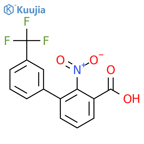 2-Nitro-3'-(trifluoromethyl)biphenyl-3-carboxylic acid structure