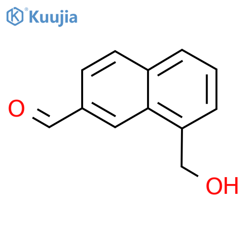 8-(Hydroxymethyl)naphthalene-2-carboxaldehyde structure